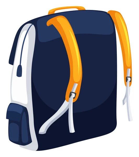 Rucksack mit blauen und gelben Farben — Stockvektor