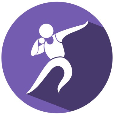 Shotput tarihinde yuvarlak rozet için spor idolü