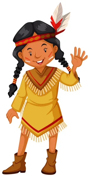 Native american indians greeting — Stock Vector