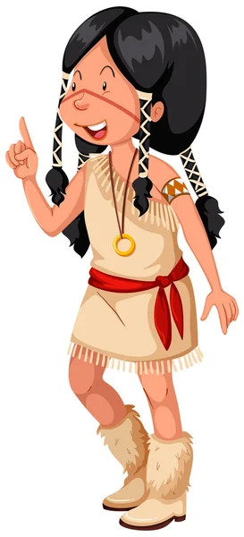 Native American Indian με παραδοσιακή φορεσιά — Διανυσματικό Αρχείο