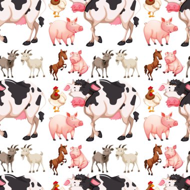 Çiftlik hayvanları ile sorunsuz arka plan