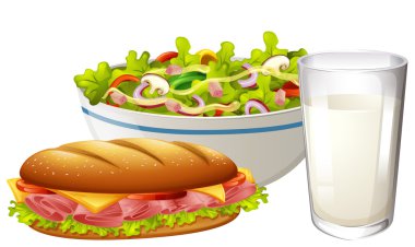 Sandviç ve salata ile set menü