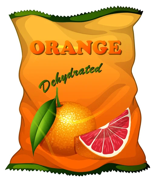 Tas oranye dehidrasi - Stok Vektor