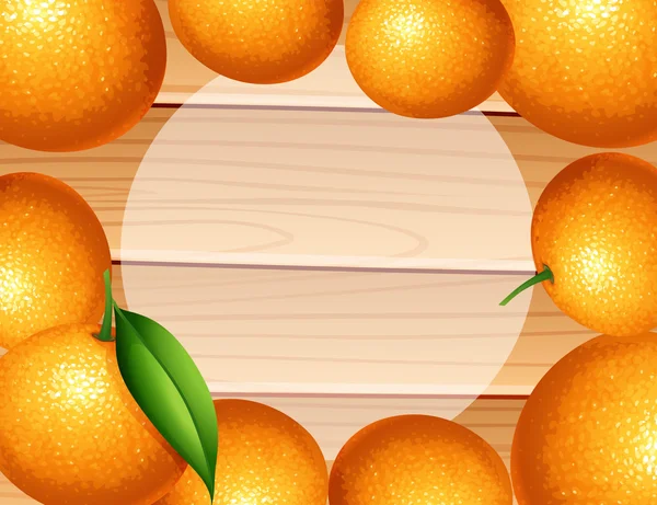 Conception de cadre avec des oranges fraîches — Image vectorielle