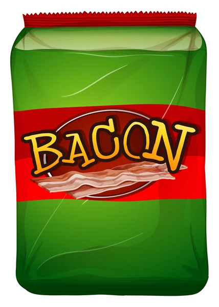 Saco verde de bacon —  Vetores de Stock