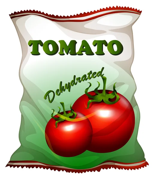 Bag of dehydrated tomatoes — Stock Vector