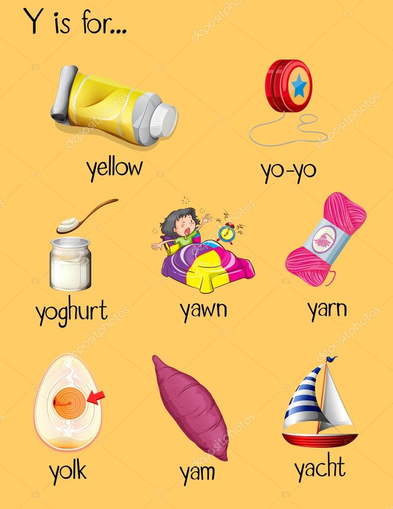 Many words begin with letter Y Stock Illustration by ...