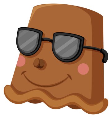 Toprak kap ile güneş gözlüğü takıyor mutlu yüz