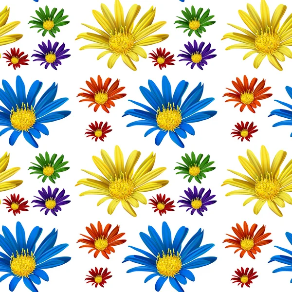 Fondo sin costuras con flores de colores — Archivo Imágenes Vectoriales