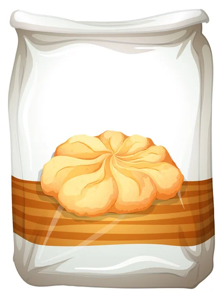 Bolsa de galletas de mantequilla — Vector de stock