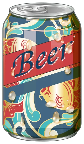 Пиво в вишуканому дизайні може — стоковий вектор