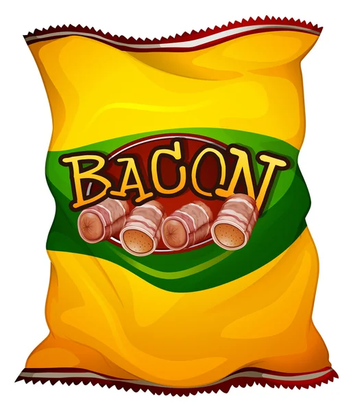 Saco amarelo de bacon —  Vetores de Stock