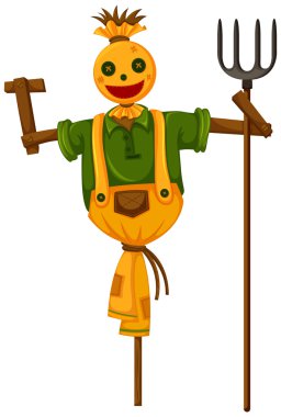 Mutlu korkuluk tutan trident 