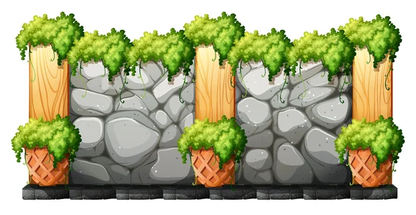 Mur en pierres de brique — Image vectorielle