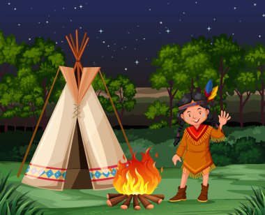 Kızılderili kamp ateşi