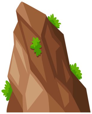 Yeşil çim ile büyük kaya