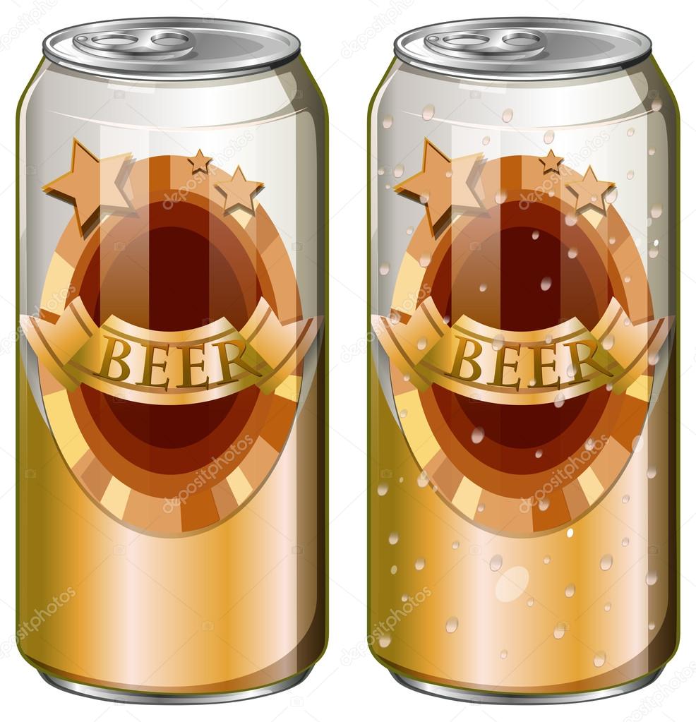 Two cans of beer