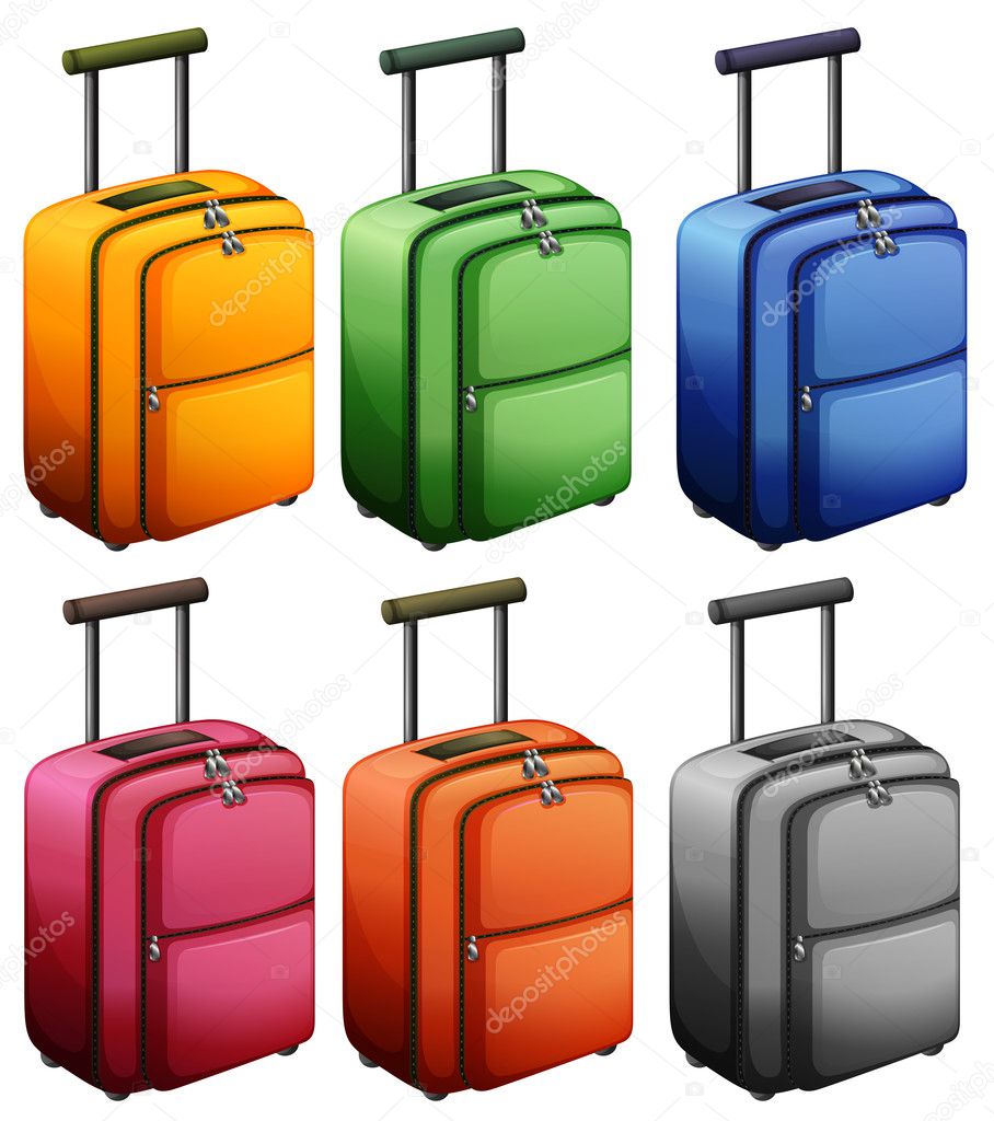 Luggages in six colors