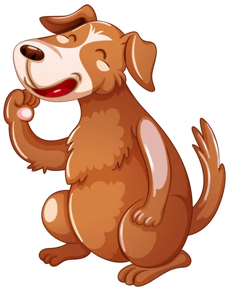 Lindo Perro Con Personaje Dibujos Animados Cara Feliz Ilustración Fondo — Archivo Imágenes Vectoriales
