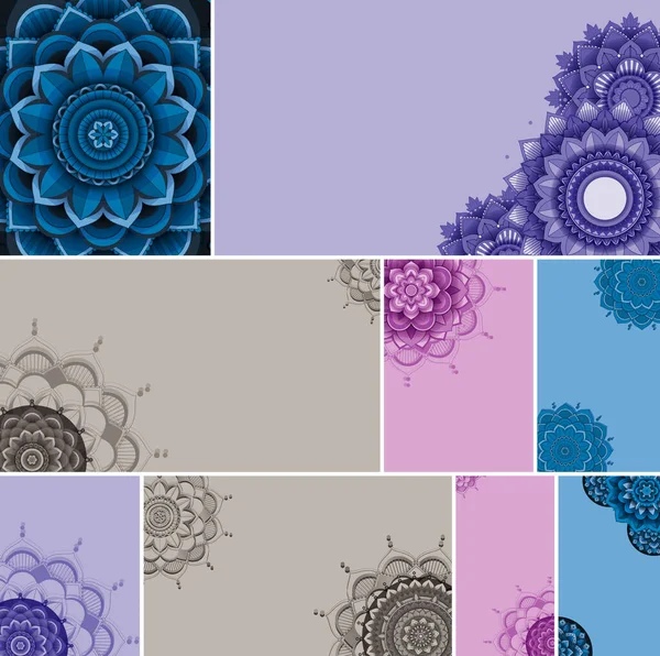 Beautiful Colour Mandala Background Illustration — Stock Vector