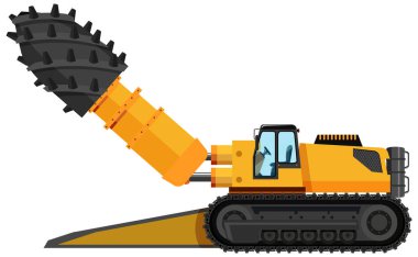 Kömür madenciliği yol başlığı izole edilmiş illüstrasyon