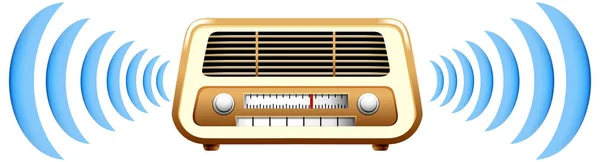 Onda Sonora Illustrazione Radio — Vettoriale Stock