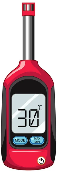 Keuken Thermometer Geïsoleerd Witte Achtergrond Illustratie — Stockvector