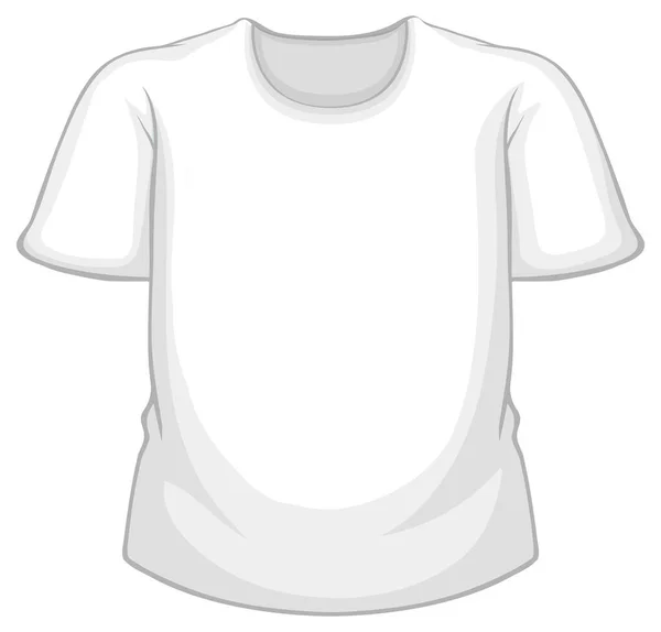 Prázdné Bílé Tričko Izolované Průhledném Pozadí Ilustrace — Stockový vektor