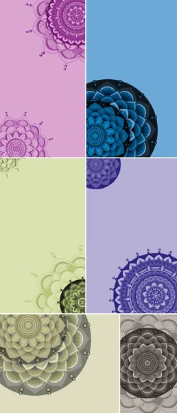 Hermoso Color Mandala Fondo Ilustración — Vector de stock