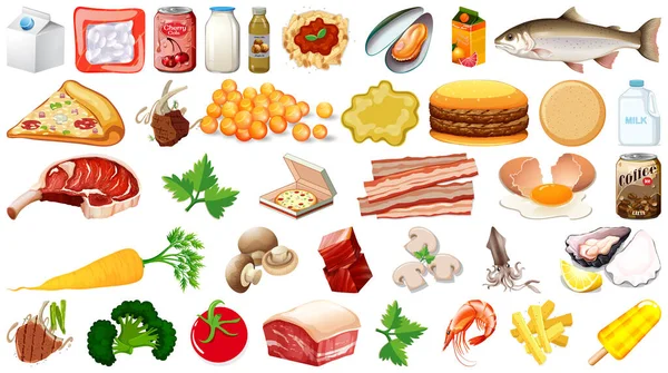 Isolierte Illustration Von Nahrungsmitteln — Stockvektor