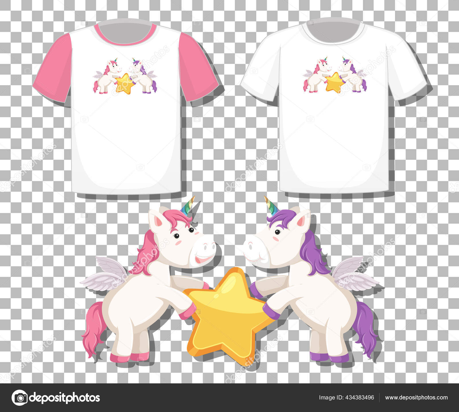 Enhjørning - illustration af en enhjørning, image size:1600x1439