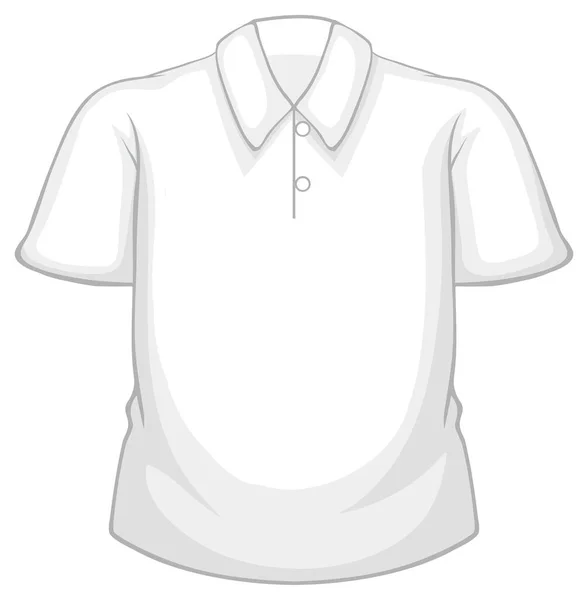 Camicia Bianca Bianca Isolata Sfondo Trasparente Illustrazione — Vettoriale Stock