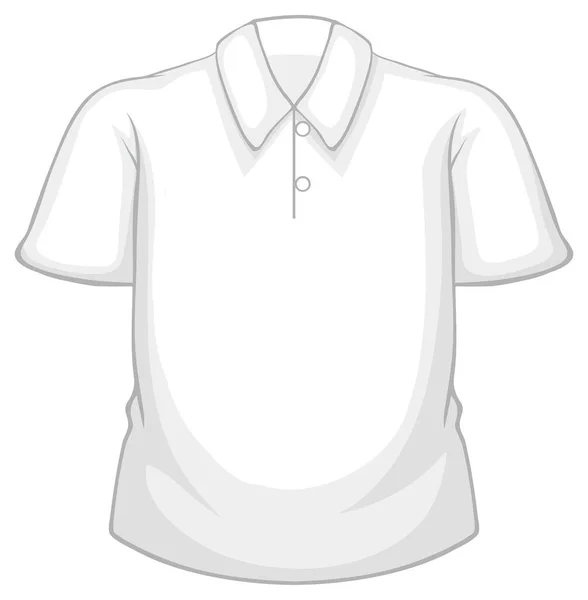 Chemise Blanche Vierge Isolée Sur Fond Transparent Illustration — Image vectorielle