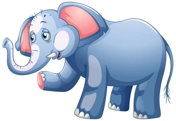 Ein Elefant Auf Weißem Hintergrund — Stockvektor