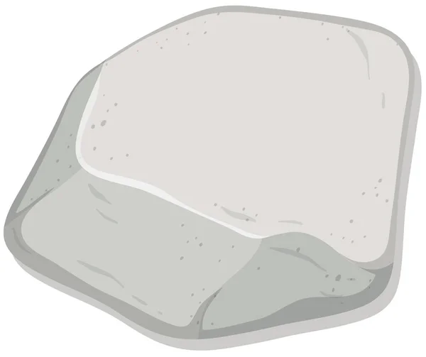 Roca Metamópica Blanca Aislada Sobre Fondo Blanco Ilustración — Vector de stock