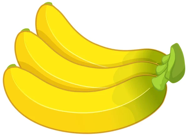 Bando Bananas Estilo Cartoon Isolado Fundo Branco Ilustração — Vetor de Stock