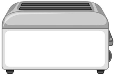 Ekmeksiz ekmek kızartma makinesi beyaz arkaplanda izole edilmiş