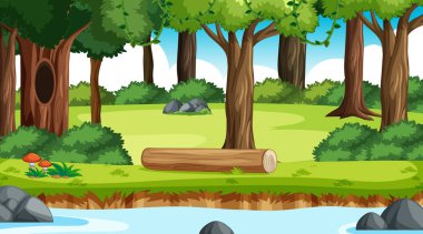 Doğa ormanın arka plan çizimi