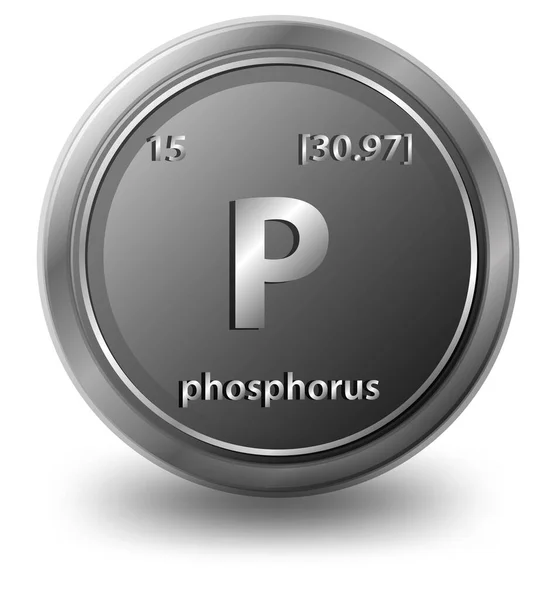 Fosfor Kimyasal Element Atom Numarası Atomik Kütlesi Olan Kimyasal Bir — Stok Vektör