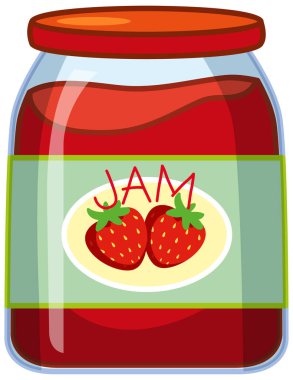 Beyaz arkaplan resimlerinde çilek reçeli