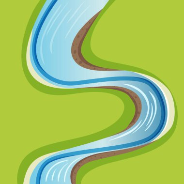 Nehir manzarasının en üst görüntüsü