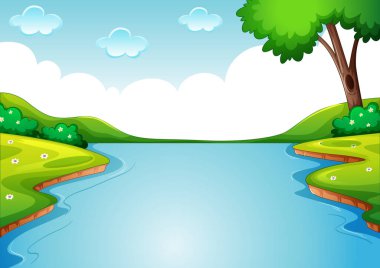 Boş park manzarası çizimi