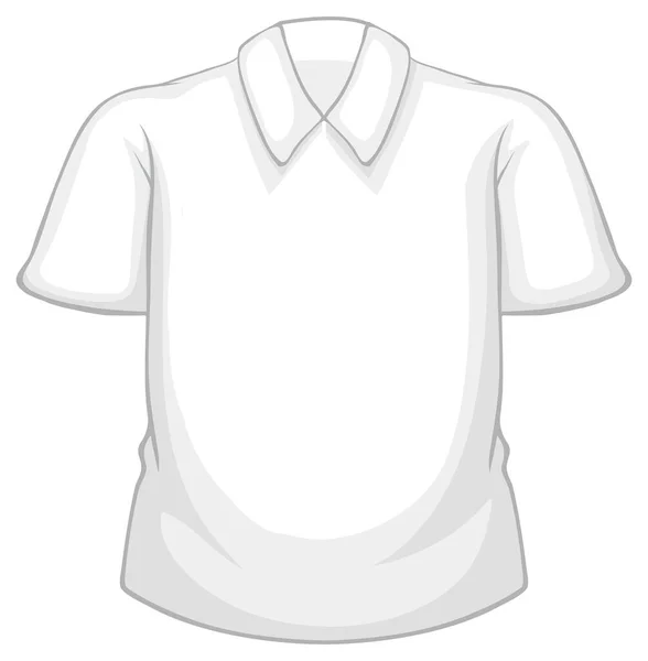 Chemise Blanche Blanche Isolée Sur Fond Blanc Illustration — Image vectorielle