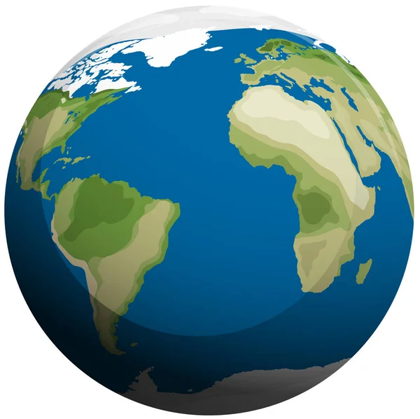 白色背景图上的孤立地球 — 图库矢量图片