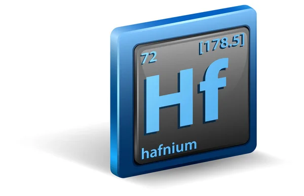 Hafnium Chemisch Element Chemisch Symbool Met Atoomnummer Atoommassa Illustratie — Stockvector