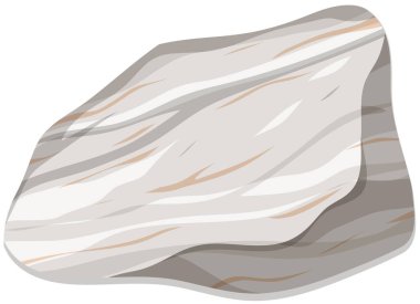 Beyaz arkaplanda izole edilmiş mermer kaya veya metamopik kaya