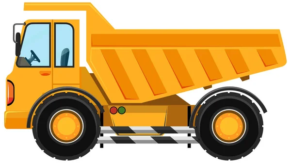 Heavy Dump Truck Cartoon Style White Background Illustration — Stock Vector