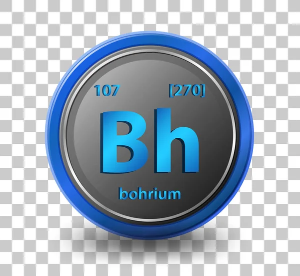 Bohrium Pierwiastek Chemiczny Symbol Chemiczny Liczbą Atomową Masą Atomową Ilustracja — Wektor stockowy