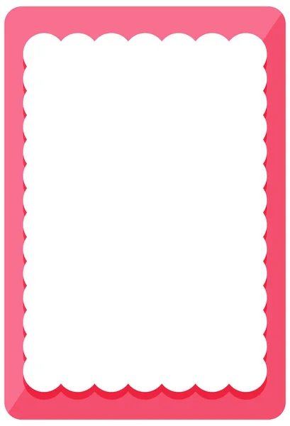 空のピンクカールフレームバナーテンプレートイラスト — ストックベクタ