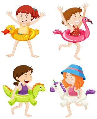 Suda yüzen çocuklar izole edilmiş.